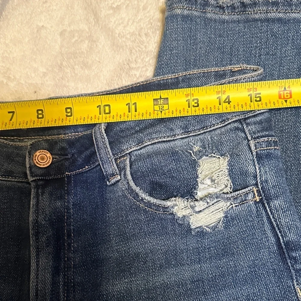 A80.  Vervet Classic Blue Distressed Skinny Jeans for Women size 30